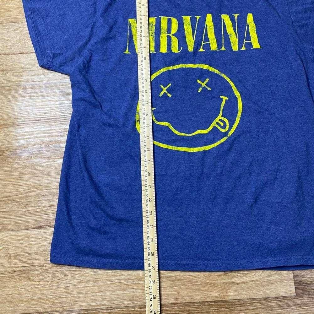 Nirvana band tee in blue and yellow - Picture 3 of 6